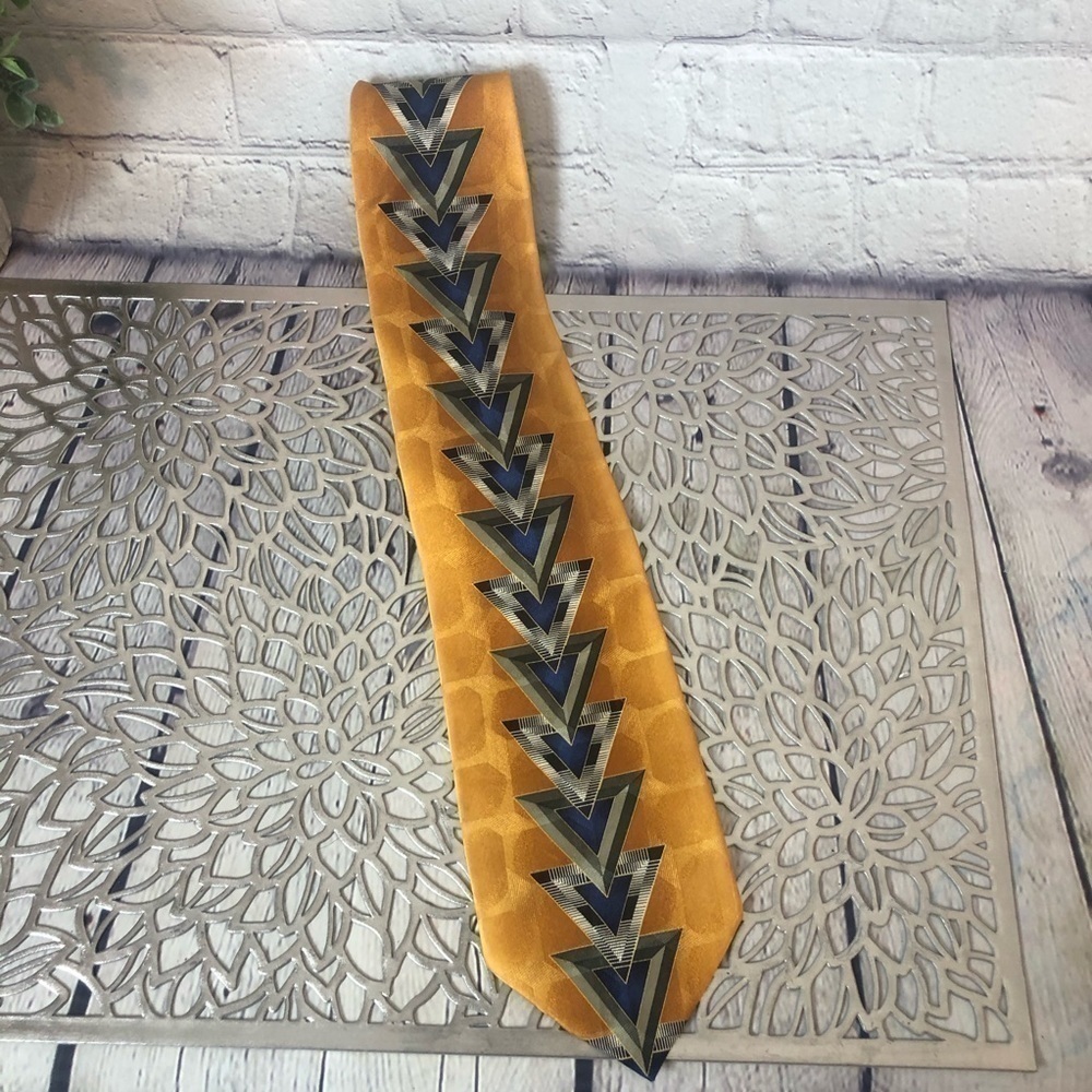 Blue and Gold 100% Silk Men’s Tie